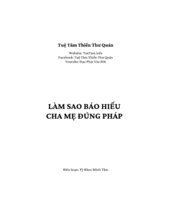 Cách Báo Hiếu Đúng Pháp